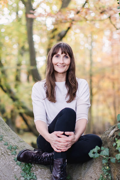 Wellington Wood Blog meet Vicky Plum wellington wood owner sitting in tree